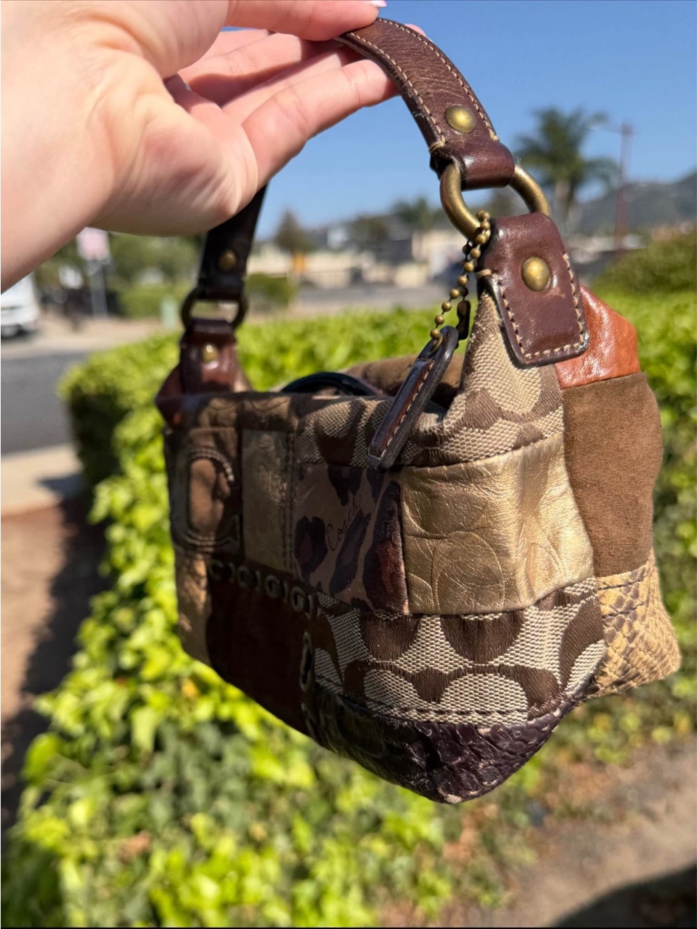 Coach vintage leopard patchwork - Picture 3 of 5